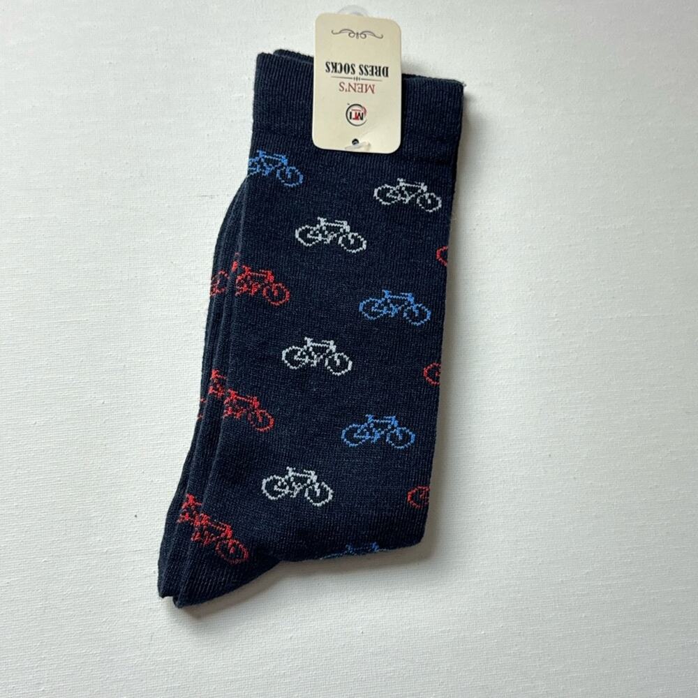 Bicycle Print  Logo Design Multi-color Style Crew Socks
  NWT